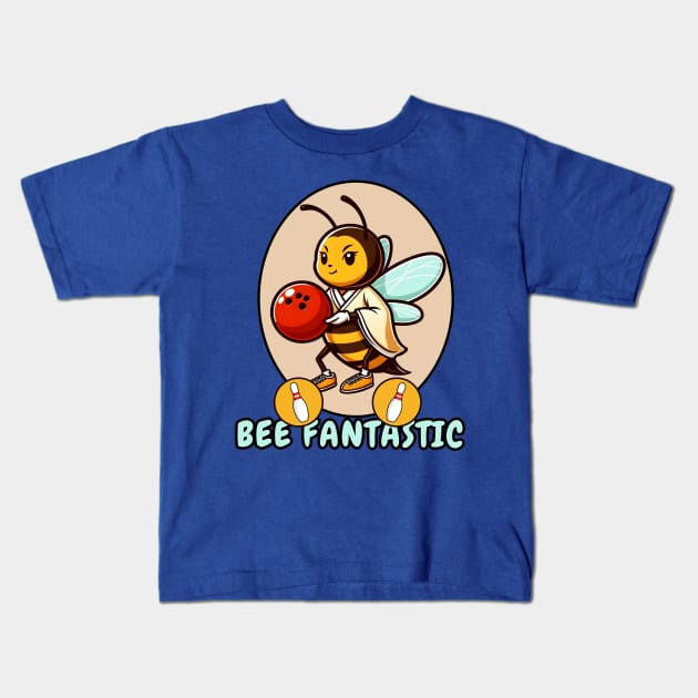 Bowling bee Kids T-Shirt by Japanese Fever